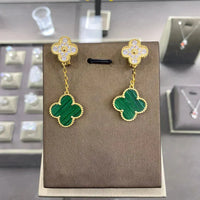 [Luna Brilliance]CLOVER  2 MOTIFS  DIAMOND  EARRINGS (MULTIPLE CHOICESç´
