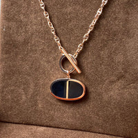 [Luna Brilliance]CHAINE VERSO BLACK CERAMIC NECKLACE