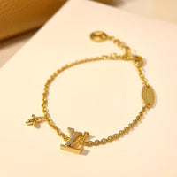 [Luna Brilliance]LOGO STAR MOTIF GOLD BRACELET