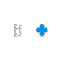 [Luna Brilliance]CLOVER SILVER 15MM MOP EARRINGS COLLECTION