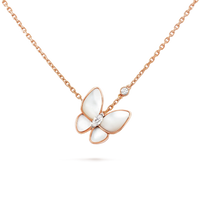 [Luna Brilliance]BUTTERFLY MOP DIAMOND NECKLACE