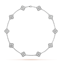 [Luna Brilliance]CLOVER 10 MOTIFS DIAMOND NECKLACE