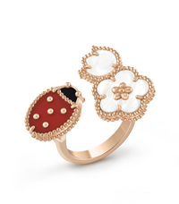 [Luna Brilliance]LUCKY 3 MOTIF ROSE GOLD RING