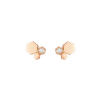 [Luna Brilliance]BEE LOVE PINK GOLD DIAMOND EARRINGS