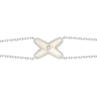 [Luna Brilliance]JEUX BRACELET WHITE MOP SILVER 1 DIAMOND