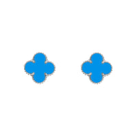 [Luna Brilliance]CLOVER SILVER 15MM EARRINGS COLLECTION