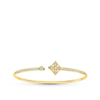 [Luna Brilliance]IDYLLE GOLD OPEN BRACELET DIAMOND PAVED