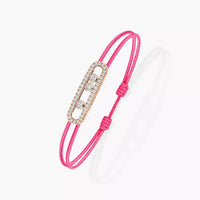 [Luna Brilliance]Messika Care(s) pink cord pavé bracelet